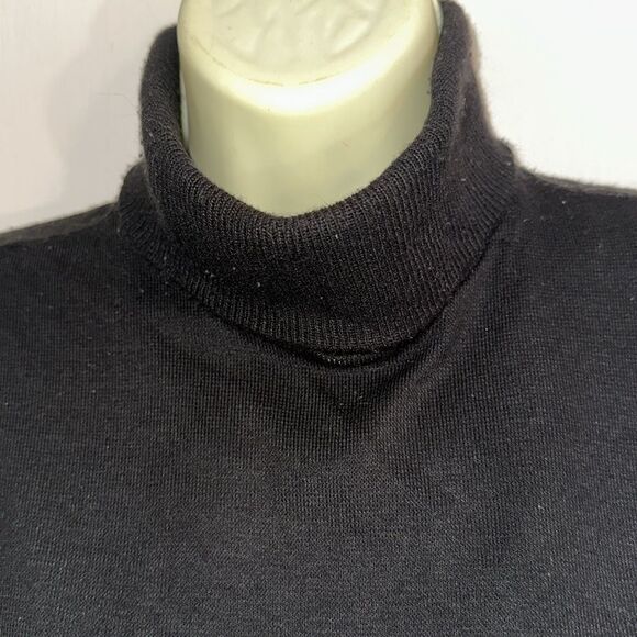 Vintage Paris Accessories black acrylic ribbed turtleneck dickie layer top - Picture 2 of 4